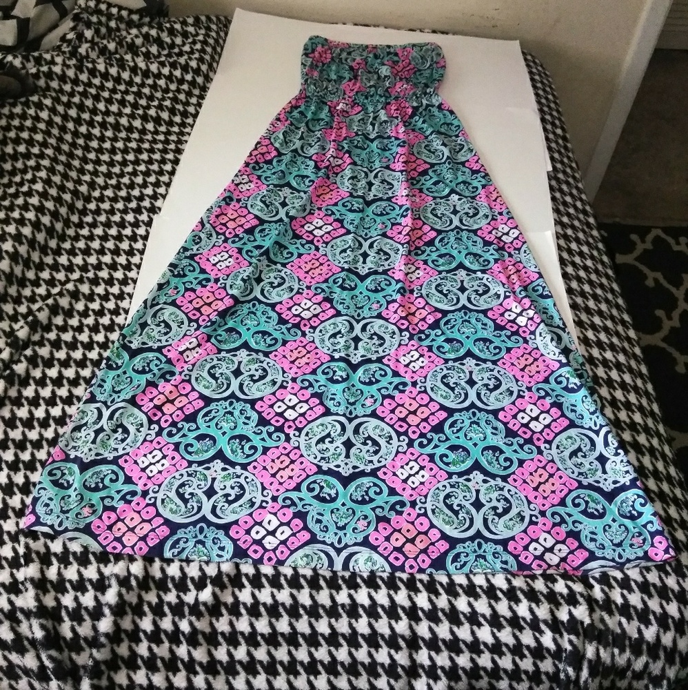 **SALE** Lilly Pulitzer Strapless Maxi Dress